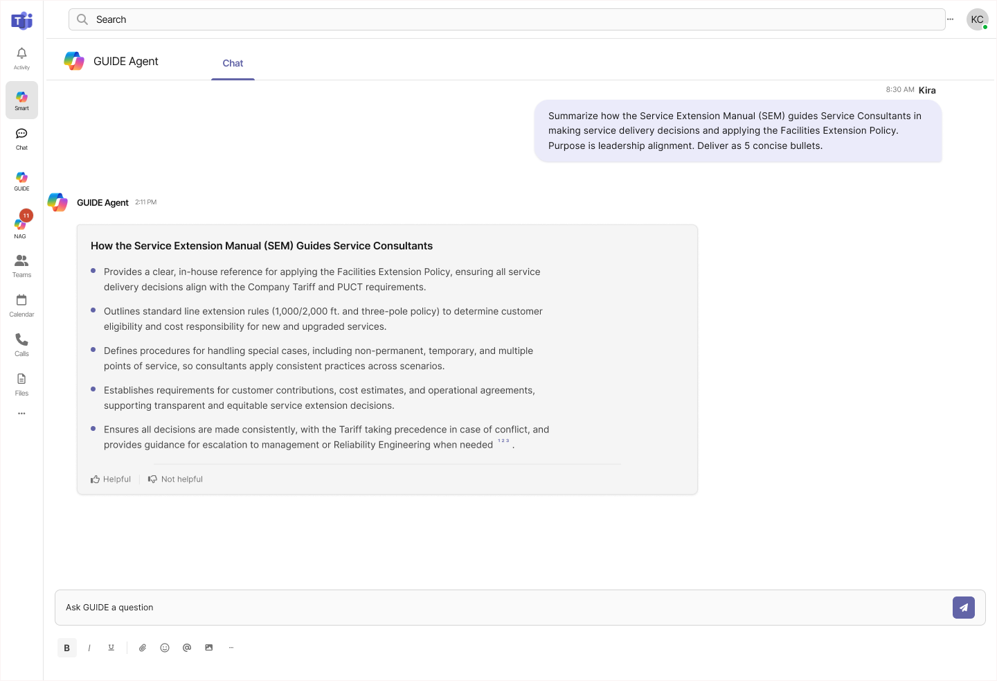 Supplied GUIDE source-based guidance wireframe